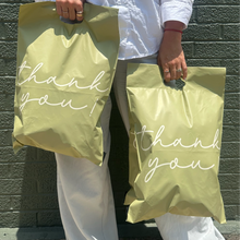 Cargar imagen en el visor de la galería, 30cm x 35cm Bolsa con Agarradera "Thank You Green" (100 Piezas)