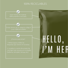 Cargar imagen en el visor de la galería, 35cm x 48cm Bolsa "Hello, Im Here Green" (100 Piezas)
