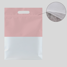 Cargar imagen en el visor de la galería, 30cm x 40cm Bolsa de Tienda Frosted con Zipper "Pink" (100 Piezas)