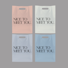 Cargar imagen en el visor de la galería, Bolsa de tienda 35cm x 45cm | Nice to meet you – Pack 100 piezas