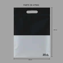 Cargar imagen en el visor de la galería, 30cm x 40cm Bolsa de Tienda Frosted con Zipper "Black" (100 Piezas)
