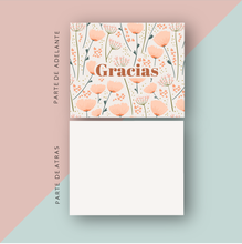 Cargar imagen en el visor de la galería, Tarjetas de Agradecimiento 10x12 cm | Pink Flowers