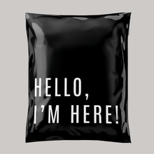 Cargar imagen en el visor de la galería, 35cm x 48cm Bolsa "Hello, Im Here Black" (100 Piezas)