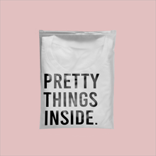 Cargar imagen en el visor de la galería, 24cm x 30cm Bolsa Frosted con Zipper “Pretty Things Inside” (100 Piezas)