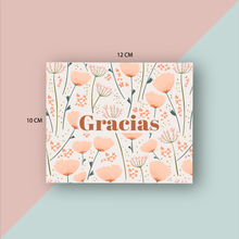 Cargar imagen en el visor de la galería, Tarjetas de Agradecimiento 10x12 cm | Pink Flowers