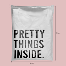 Cargar imagen en el visor de la galería, 33cm x 45cm Bolsa Frosted con Zipper “Pretty Things Inside” (100 Piezas)