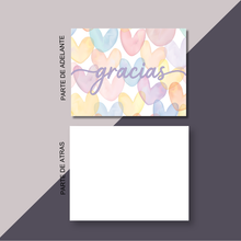 Cargar imagen en el visor de la galería, Tarjetas de Agradecimiento 10x12 cm | Corazones