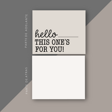 Cargar imagen en el visor de la galería, Thank You Cards "Hello this ones for you!" (Beige)