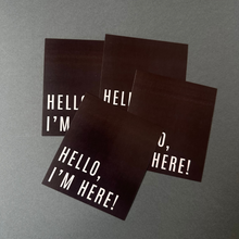 Cargar imagen en el visor de la galería, Thank You Cards "Hello, I'm Here" (Black)
