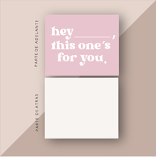 Cargar imagen en el visor de la galería, Tarjetas de Agradecimiento 10x12 cm | hey _____, (Pink)