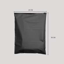Cargar imagen en el visor de la galería, 24cm x 30cm Bolsa Frosted Negra con Zipper "Lisa" (100 Piezas)