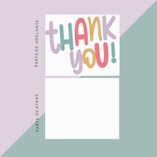 Cargar imagen en el visor de la galería, Tarjetas de Agradecimiento 10x12 cm | thank you!