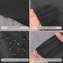 Cargar imagen en el visor de la galería, 24cm x 30cm Bolsa Frosted Negra con Zipper "Lisa" (100 Piezas)