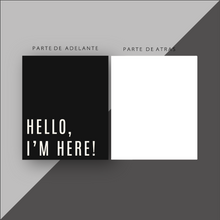 Cargar imagen en el visor de la galería, Tarjetas de Agradecimiento 10x12 cm | Hello, I'm Here Black