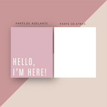 Cargar imagen en el visor de la galería, Tarjetas de Agradecimiento 10x12 cm | Hello I'm Here Pink