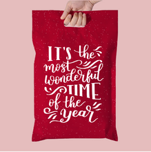 Cargar imagen en el visor de la galería, 30cm x 35cm Bolsa con Agarradera "It´s The Most Wonderfull Time of the Year " (100 Piezas)