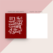 Cargar imagen en el visor de la galería, Promoción 30cm x 35cm Bolsas + Tarjetas "Its the most wonderful time" (100 piezas de cada una)