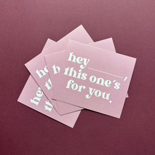 Cargar imagen en el visor de la galería, Tarjetas de Agradecimiento 10x12 cm | hey _____, (Pink)