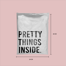 Cargar imagen en el visor de la galería, 24cm x 30cm Bolsa Frosted con Zipper “Pretty Things Inside” (100 Piezas)