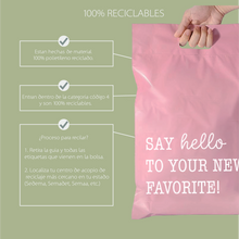 Cargar imagen en el visor de la galería, 30cm x 35cm Bolsa con Agarradera "Say Hello To Your New Favorite Pink" (100 Piezas)