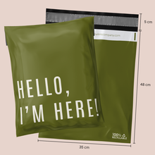 Cargar imagen en el visor de la galería, 35cm x 48cm Bolsa "Hello, Im Here Green" (100 Piezas)