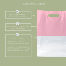 Cargar imagen en el visor de la galería, 30cm x 40cm Bolsa de Tienda Frosted con Zipper "Pink" (100 Piezas)