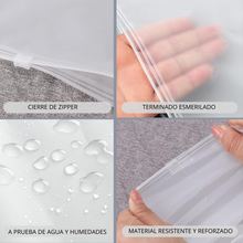 Cargar imagen en el visor de la galería, Bolsa de tienda 30cm x 40cm | Frosted con Zipper Black – Pack 100 piezas