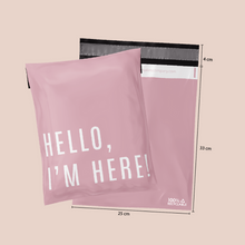 Cargar imagen en el visor de la galería, 25cm x 33cm Bolsa "Hello, Im Here Pink" (100 Piezas)
