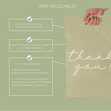 Cargar imagen en el visor de la galería, 30cm x 35cm Bolsa con Agarradera "Thank You Green" (100 Piezas)