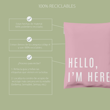 Cargar imagen en el visor de la galería, Bolsa de envío 25x33 cm | Hello I'm Here Pink – Pack 100 piezas