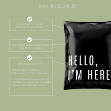 Cargar imagen en el visor de la galería, Bolsa de envío 25x33 cm | Hello I'm Here Black – Pack 100 piezas