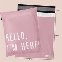 Cargar imagen en el visor de la galería, 35cm x 48cm Bolsa "Hello, Im Here Pink" (100 Piezas)