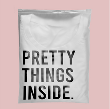 Cargar imagen en el visor de la galería, 33cm x 45cm Bolsa Frosted con Zipper “Pretty Things Inside” (100 Piezas)