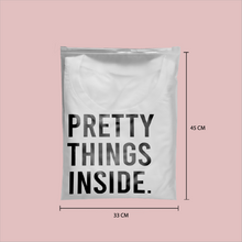 Cargar imagen en el visor de la galería, 33cm x 45cm Bolsa Frosted con Zipper “Pretty Things Inside” (100 Piezas)