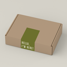 Cargar imagen en el visor de la galería, Sticker para caja "Hello, I'm Here" (Green)