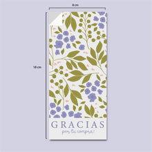 Cargar imagen en el visor de la galería, Stickers para cajas 8x 18 cm | Purple Flowers