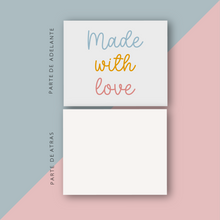 Cargar imagen en el visor de la galería, Tarjetas de Agradecimiento 10x12 cm | Made with Love