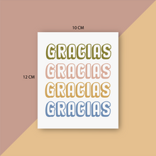 Cargar imagen en el visor de la galería, Tarjetas de Agradecimiento 10x12 cm | GRACIAS GRACIAS GRACIAS