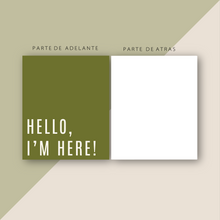 Cargar imagen en el visor de la galería, Tarjetas de Agradecimiento 10x12 cm | Hello, I'm Here Green