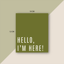 Cargar imagen en el visor de la galería, Tarjetas de Agradecimiento 10x12 cm | Hello, I'm Here Green