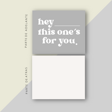 Cargar imagen en el visor de la galería, Tarjetas de Agradecimiento 10x12 cm | hey ______, (Gray)