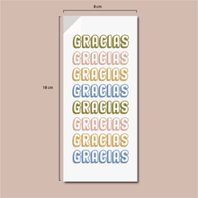 Cargar imagen en el visor de la galería, Stickers para cajas 8x 18 cm | GRACIAS GRACIAS
