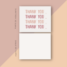 Cargar imagen en el visor de la galería, Tarjetas de Agradecimiento 10x12 cm | THANK YOU. THANK YOU.