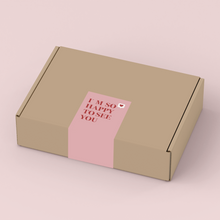 Cargar imagen en el visor de la galería, Sticker para caja "I'm So Happy To See You" (Pink Heart)