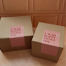 Cargar imagen en el visor de la galería, Sticker para caja "I'm So Happy To See You" (Pink Heart)