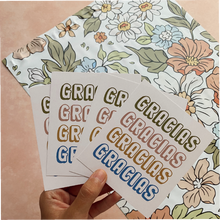 Cargar imagen en el visor de la galería, Tarjetas de Agradecimiento 10x12 cm | GRACIAS GRACIAS GRACIAS