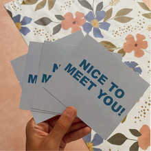 Cargar imagen en el visor de la galería, Thank You Cards "Nice to Meet You" (Azul)