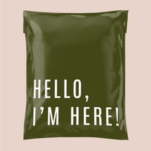 Cargar imagen en el visor de la galería, 35cm x 48cm Bolsa &quot;Hello, Im Here Green&quot; (100 Piezas)
