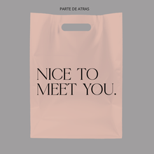 Cargar imagen en el visor de la galería, Bolsa de tienda 35cm x 45cm | Nice to meet you  – Pack 100 piezas
