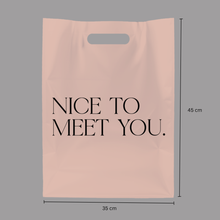 Cargar imagen en el visor de la galería, Bolsa de tienda 35cm x 45cm | Nice to meet you  – Pack 100 piezas

